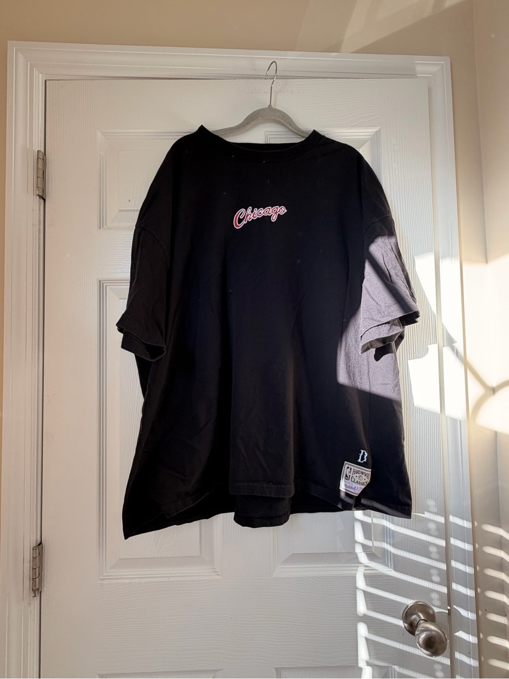 Mitchell & Ness Black Tee with Chicago Script